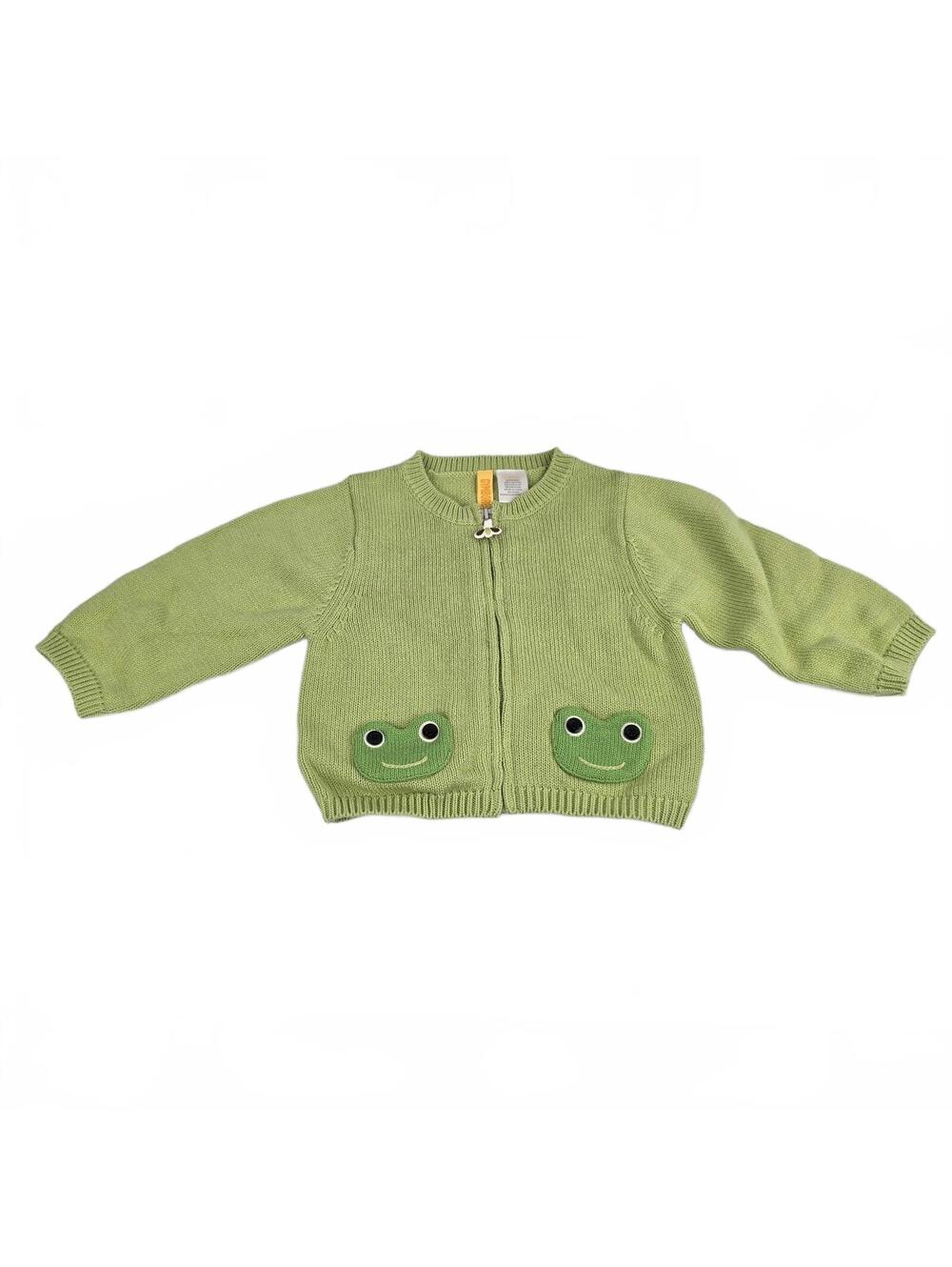 Vintage Gymboree Baby Boy Clothes Playtime Layette 2004 2005 Frog Sweater 12-18